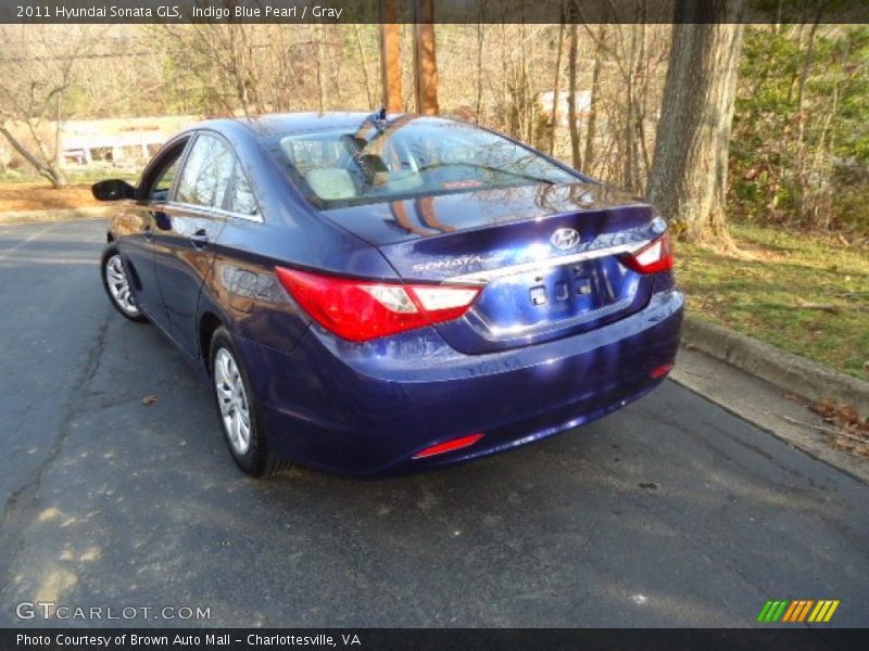 Indigo Blue Pearl / Gray 2011 Hyundai Sonata GLS