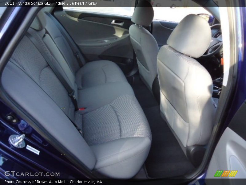 Indigo Blue Pearl / Gray 2011 Hyundai Sonata GLS