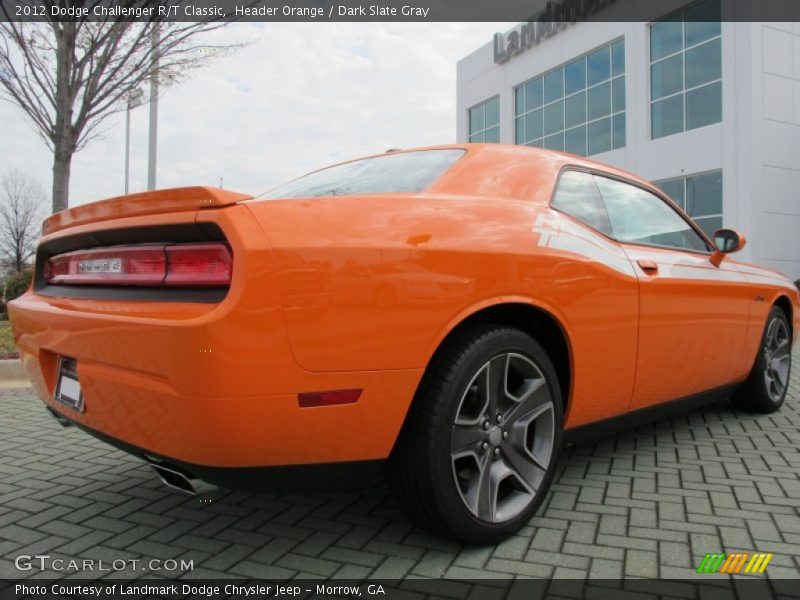 Header Orange / Dark Slate Gray 2012 Dodge Challenger R/T Classic