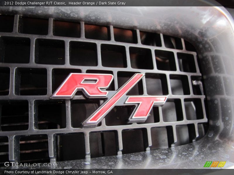 Header Orange / Dark Slate Gray 2012 Dodge Challenger R/T Classic