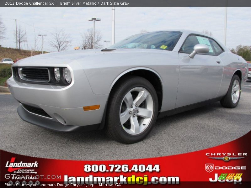 Bright Silver Metallic / Dark Slate Gray 2012 Dodge Challenger SXT