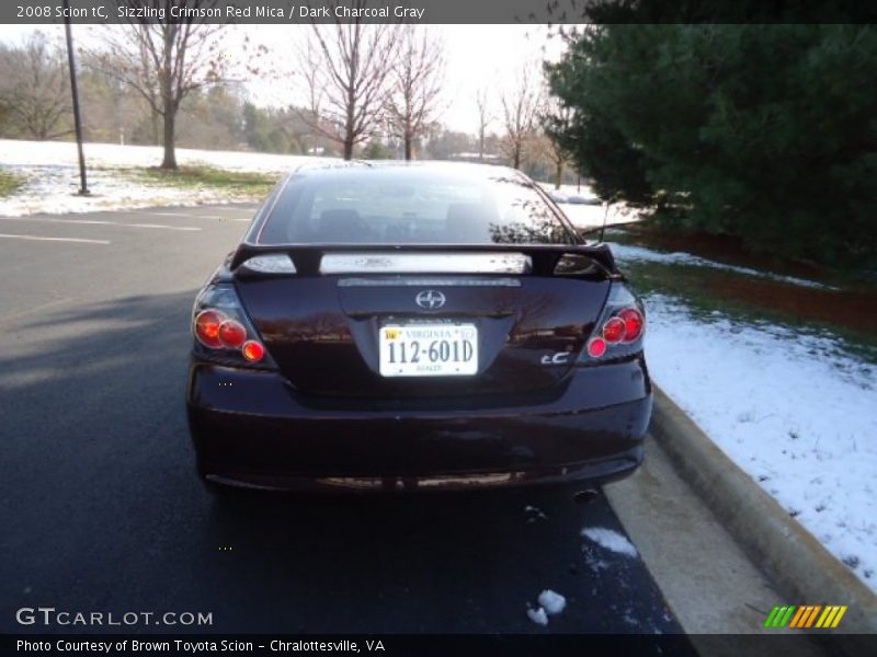 Sizzling Crimson Red Mica / Dark Charcoal Gray 2008 Scion tC