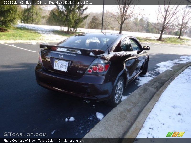 Sizzling Crimson Red Mica / Dark Charcoal Gray 2008 Scion tC