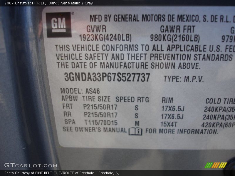 Dark Silver Metallic / Gray 2007 Chevrolet HHR LT