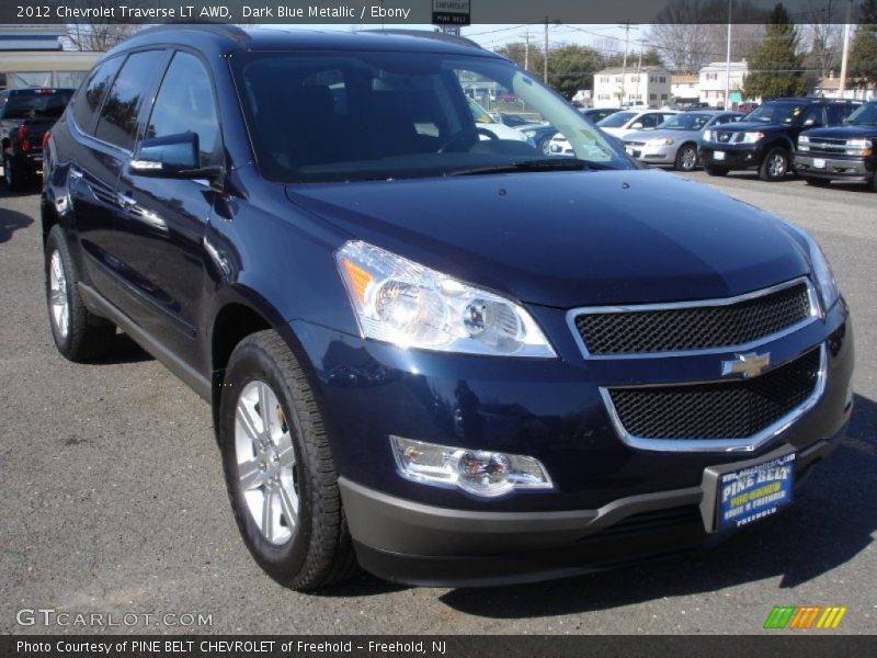 Dark Blue Metallic / Ebony 2012 Chevrolet Traverse LT AWD