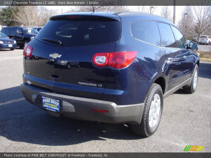 Dark Blue Metallic / Ebony 2012 Chevrolet Traverse LT AWD