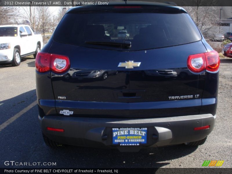 Dark Blue Metallic / Ebony 2012 Chevrolet Traverse LT AWD