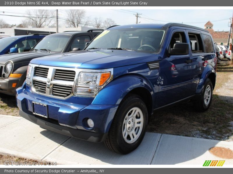 Deep Water Blue Pearl / Dark Slate Gray/Light Slate Gray 2010 Dodge Nitro SE 4x4