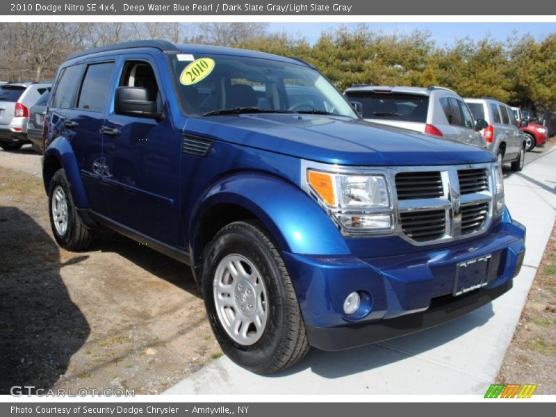 Deep Water Blue Pearl / Dark Slate Gray/Light Slate Gray 2010 Dodge Nitro SE 4x4