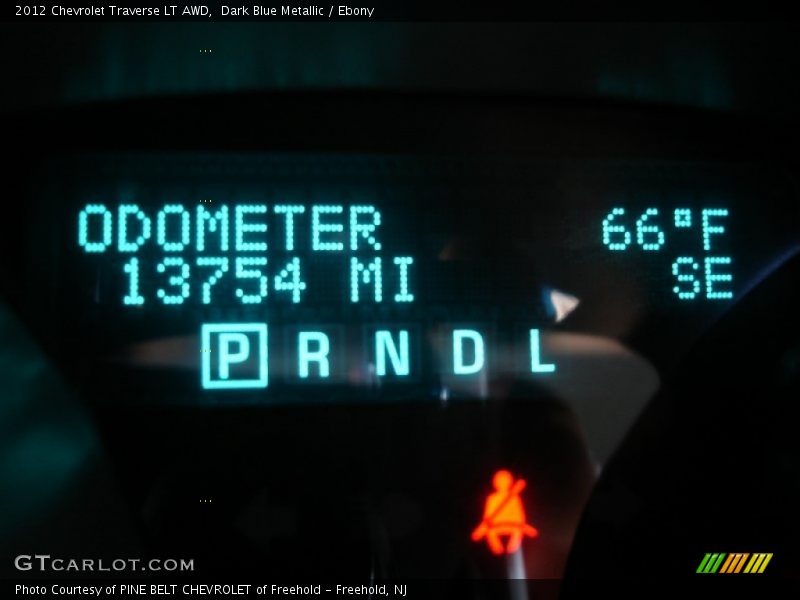 Dark Blue Metallic / Ebony 2012 Chevrolet Traverse LT AWD