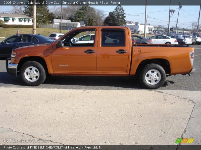 Sunburst Orange Metallic / Sport Pewter 2005 Chevrolet Colorado LS Crew Cab