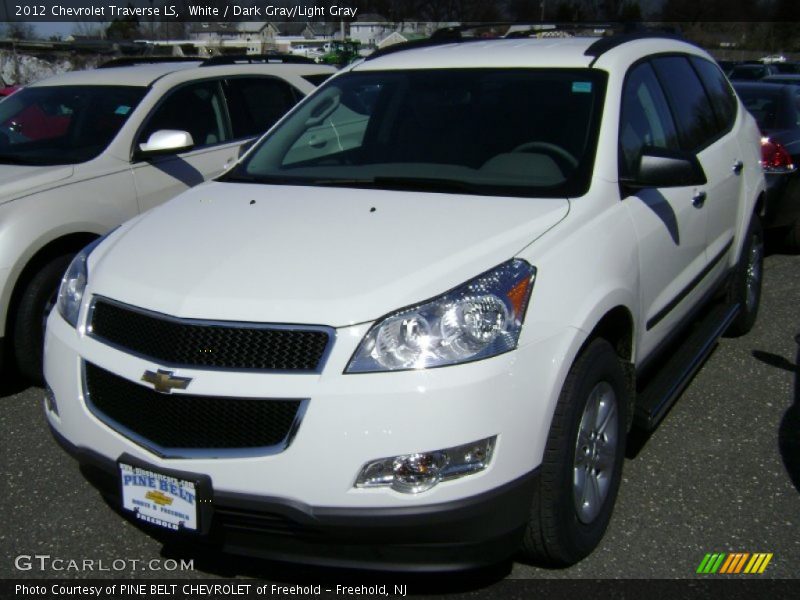 White / Dark Gray/Light Gray 2012 Chevrolet Traverse LS
