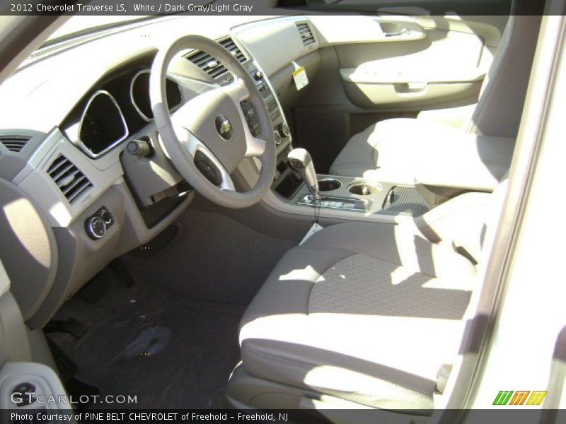 White / Dark Gray/Light Gray 2012 Chevrolet Traverse LS