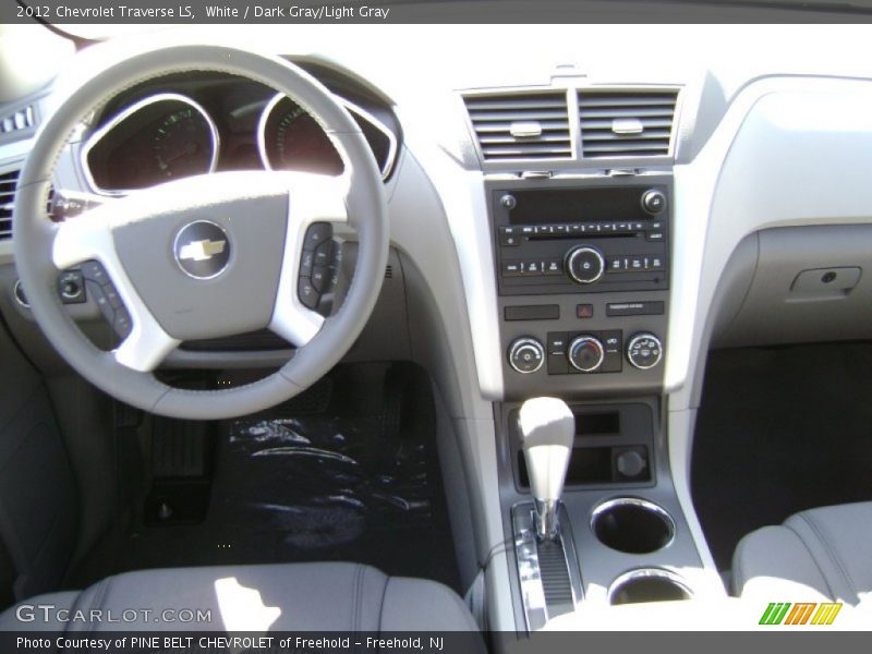 White / Dark Gray/Light Gray 2012 Chevrolet Traverse LS