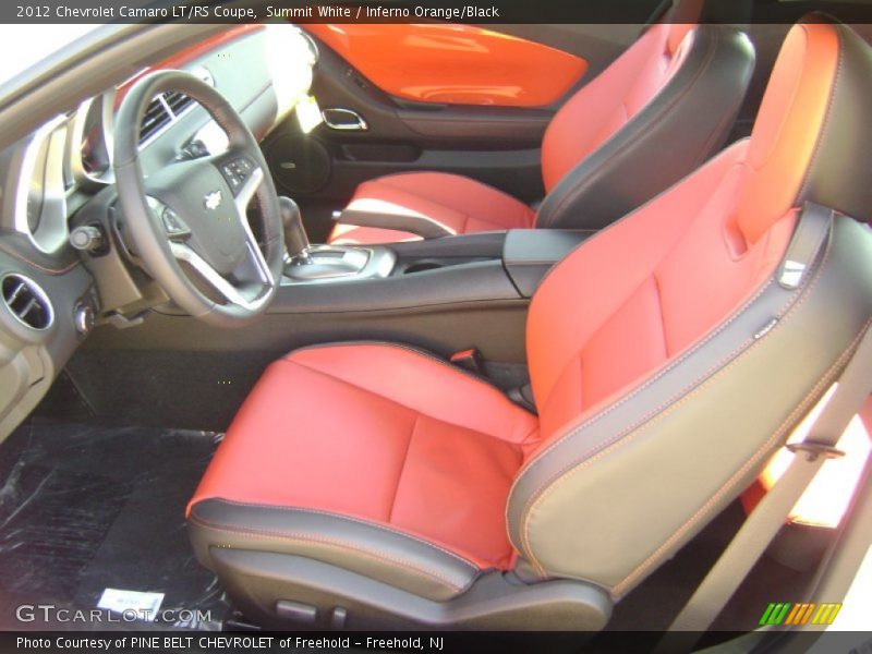Summit White / Inferno Orange/Black 2012 Chevrolet Camaro LT/RS Coupe