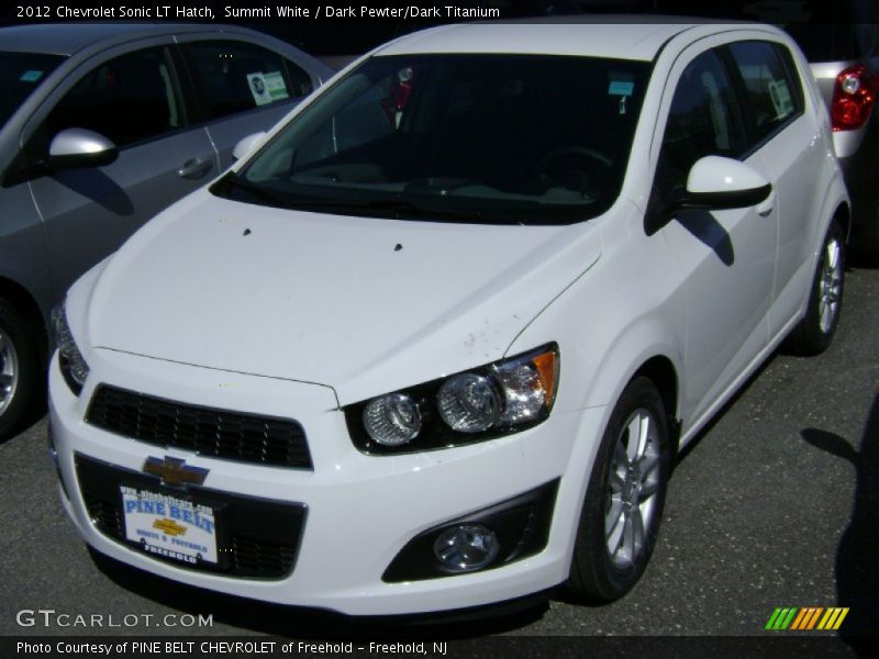 Summit White / Dark Pewter/Dark Titanium 2012 Chevrolet Sonic LT Hatch