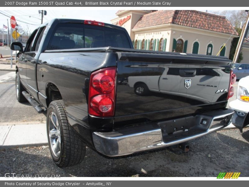 Brilliant Black Crystal Pearl / Medium Slate Gray 2007 Dodge Ram 1500 ST Quad Cab 4x4