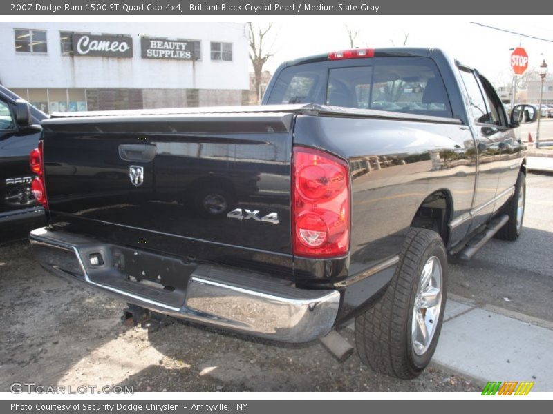 Brilliant Black Crystal Pearl / Medium Slate Gray 2007 Dodge Ram 1500 ST Quad Cab 4x4