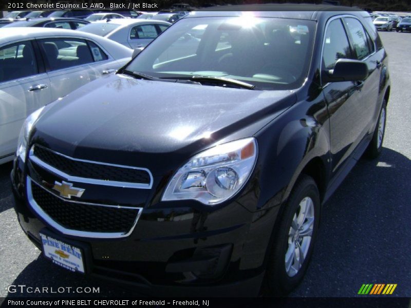 Black / Jet Black 2012 Chevrolet Equinox LS AWD