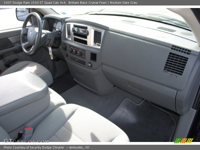 Brilliant Black Crystal Pearl / Medium Slate Gray 2007 Dodge Ram 1500 ST Quad Cab 4x4