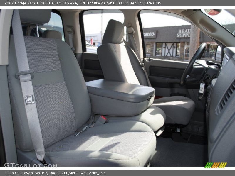 Brilliant Black Crystal Pearl / Medium Slate Gray 2007 Dodge Ram 1500 ST Quad Cab 4x4