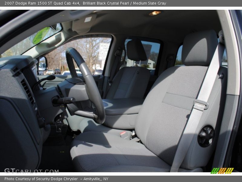 Brilliant Black Crystal Pearl / Medium Slate Gray 2007 Dodge Ram 1500 ST Quad Cab 4x4