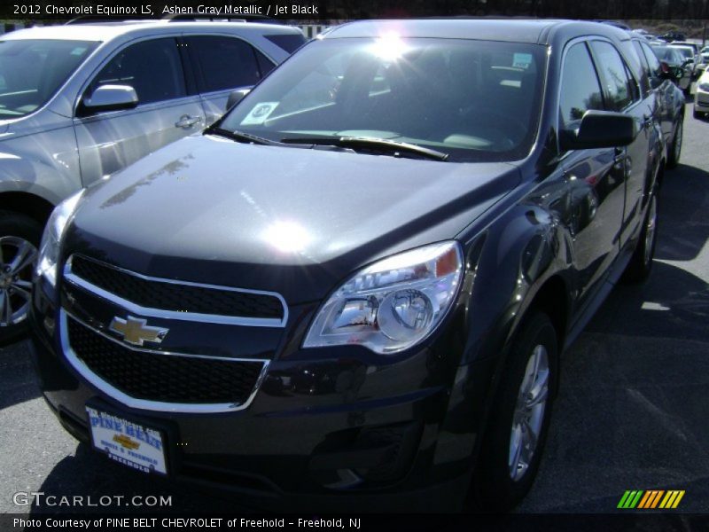 Ashen Gray Metallic / Jet Black 2012 Chevrolet Equinox LS