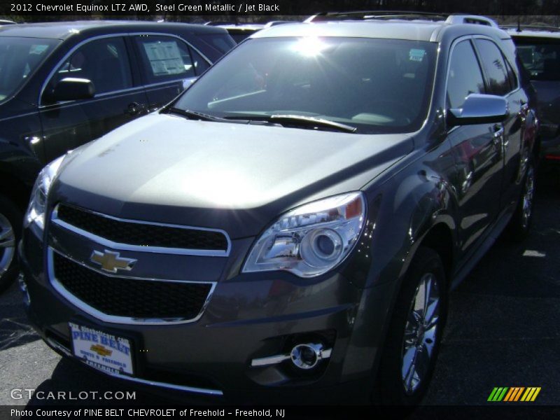 Steel Green Metallic / Jet Black 2012 Chevrolet Equinox LTZ AWD