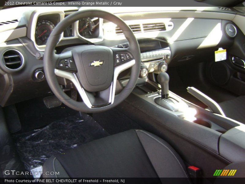Inferno Orange Metallic / Gray 2012 Chevrolet Camaro LS Coupe