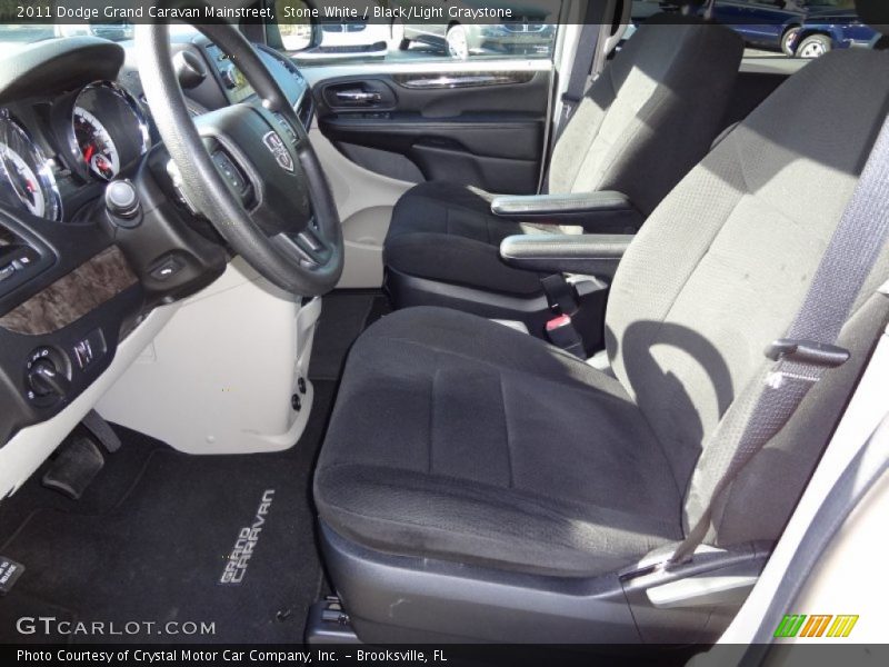 Stone White / Black/Light Graystone 2011 Dodge Grand Caravan Mainstreet