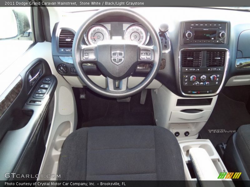 Stone White / Black/Light Graystone 2011 Dodge Grand Caravan Mainstreet