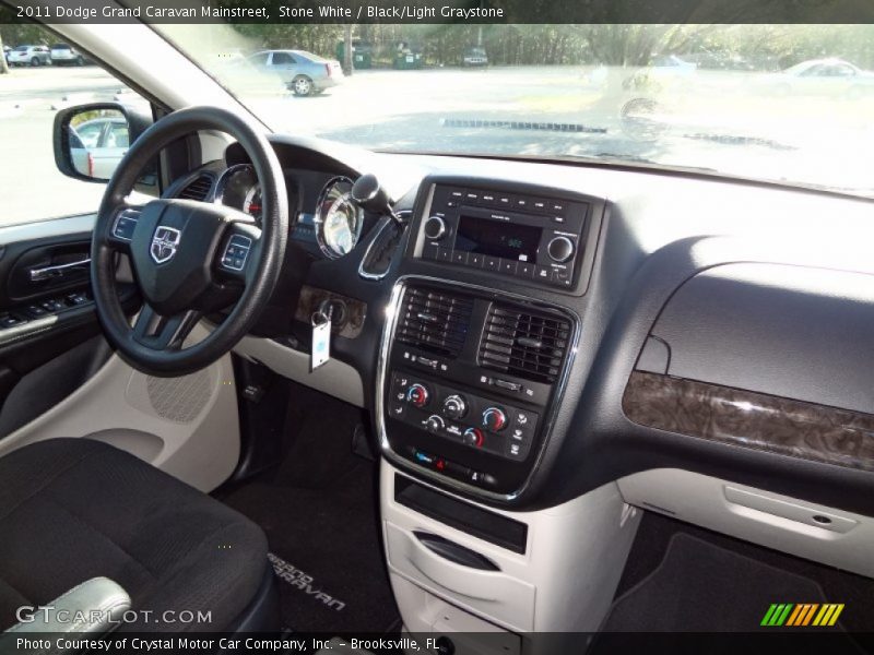 Stone White / Black/Light Graystone 2011 Dodge Grand Caravan Mainstreet