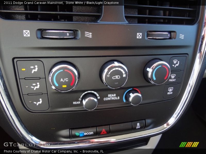 Stone White / Black/Light Graystone 2011 Dodge Grand Caravan Mainstreet