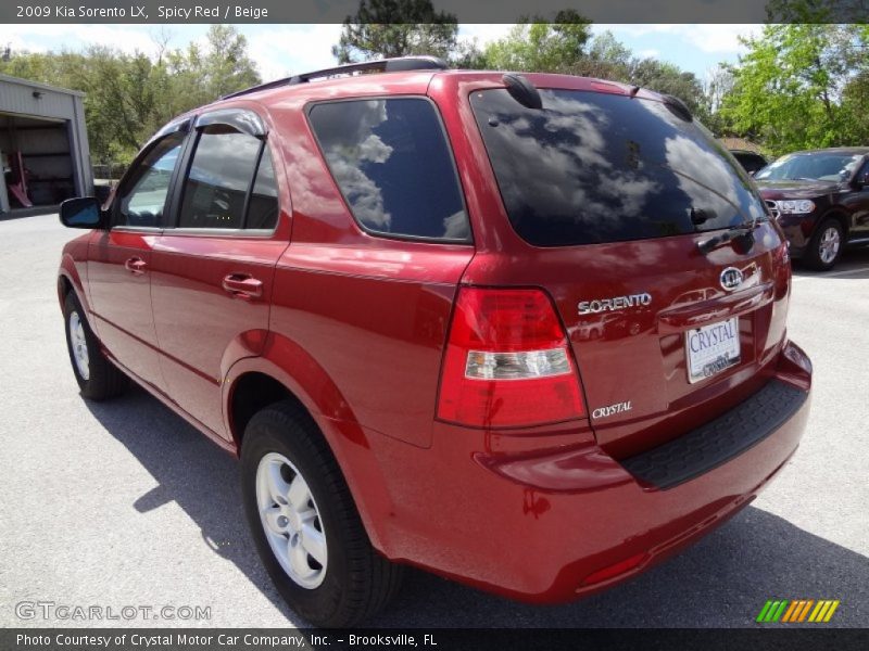 Spicy Red / Beige 2009 Kia Sorento LX