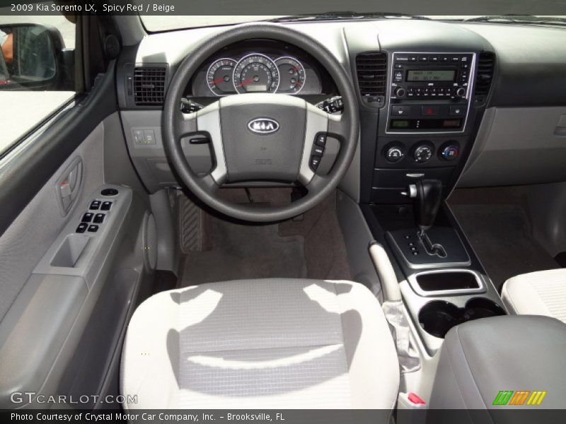 Spicy Red / Beige 2009 Kia Sorento LX