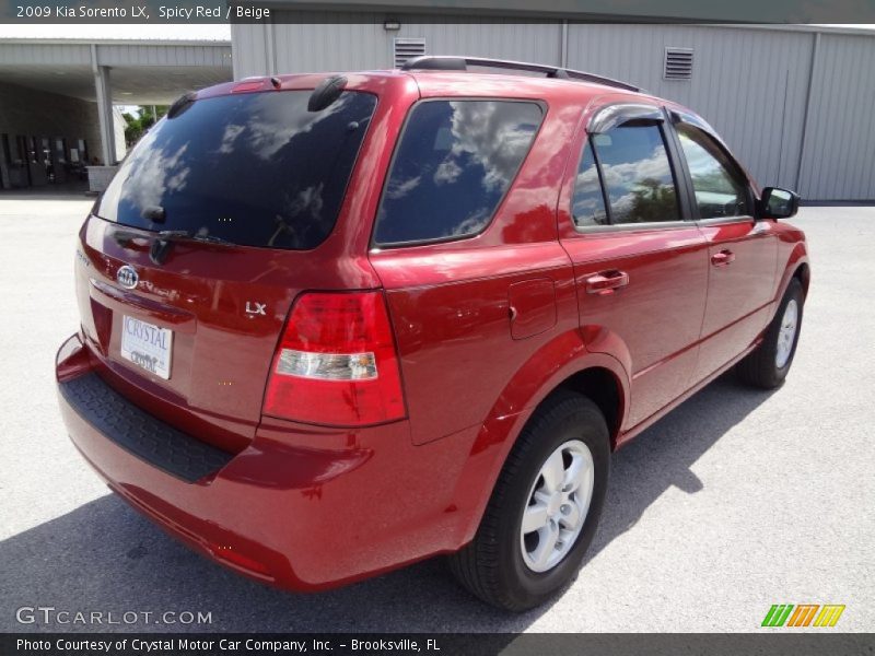 Spicy Red / Beige 2009 Kia Sorento LX