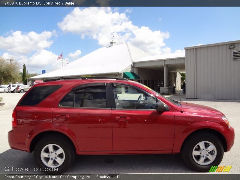 Spicy Red / Beige 2009 Kia Sorento LX