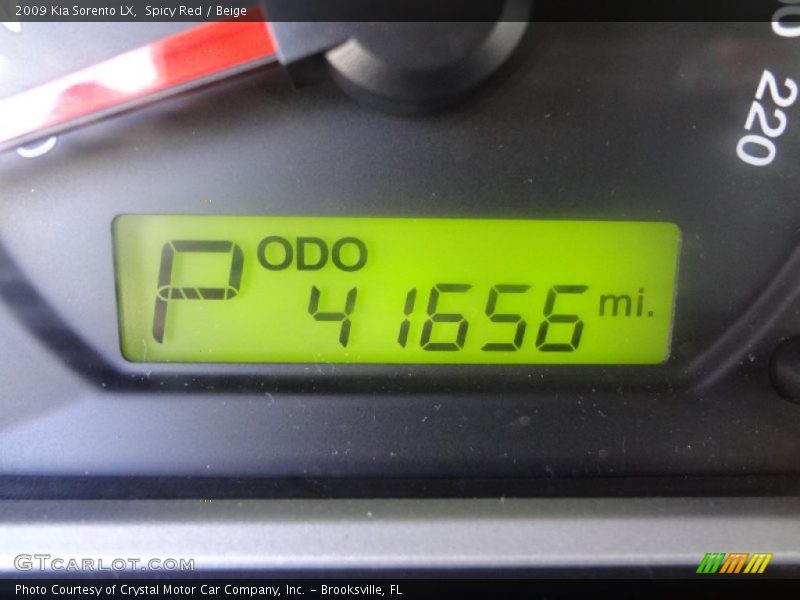 Spicy Red / Beige 2009 Kia Sorento LX