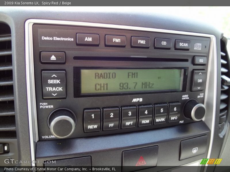 Spicy Red / Beige 2009 Kia Sorento LX