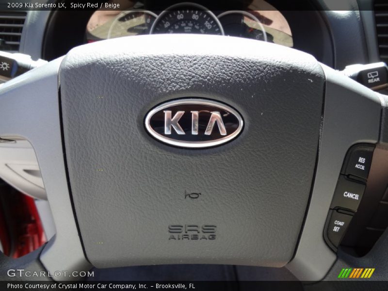 Spicy Red / Beige 2009 Kia Sorento LX