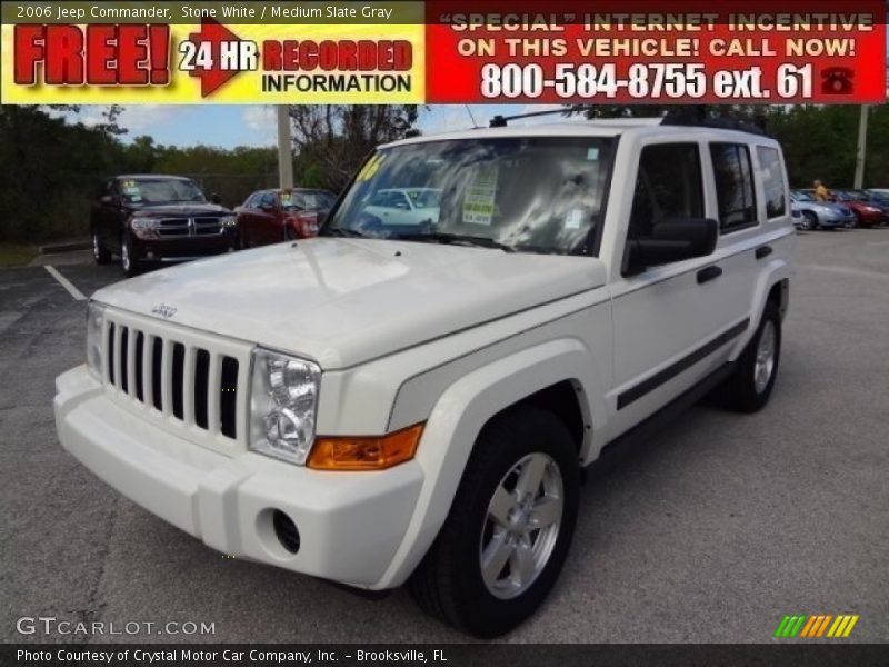 Stone White / Medium Slate Gray 2006 Jeep Commander