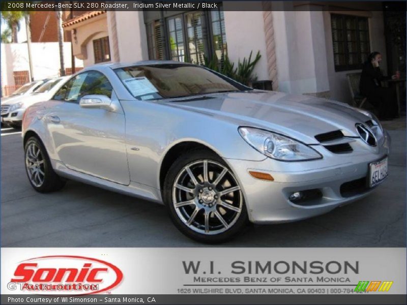 Iridium Silver Metallic / Black 2008 Mercedes-Benz SLK 280 Roadster