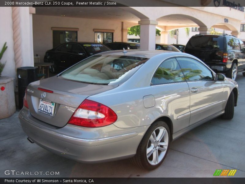 Pewter Metallic / Stone 2008 Mercedes-Benz CLK 350 Coupe