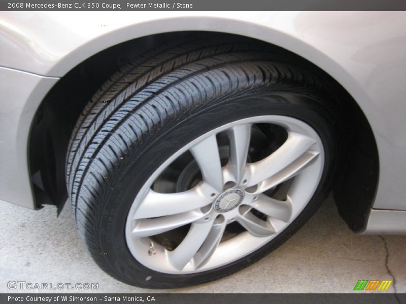 Pewter Metallic / Stone 2008 Mercedes-Benz CLK 350 Coupe
