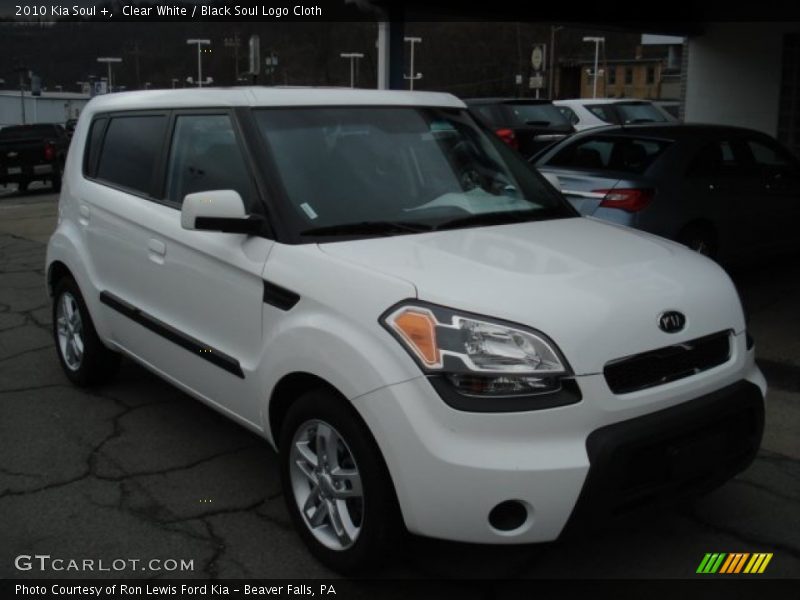 Clear White / Black Soul Logo Cloth 2010 Kia Soul +