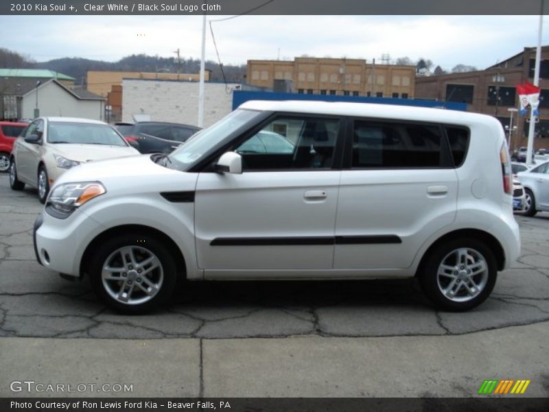 Clear White / Black Soul Logo Cloth 2010 Kia Soul +