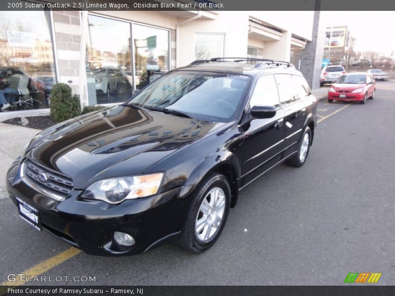 Obsidian Black Pearl / Off Black 2005 Subaru Outback 2.5i Limited Wagon