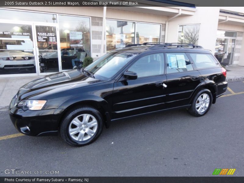 Obsidian Black Pearl / Off Black 2005 Subaru Outback 2.5i Limited Wagon