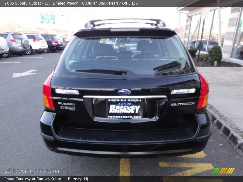 Obsidian Black Pearl / Off Black 2005 Subaru Outback 2.5i Limited Wagon