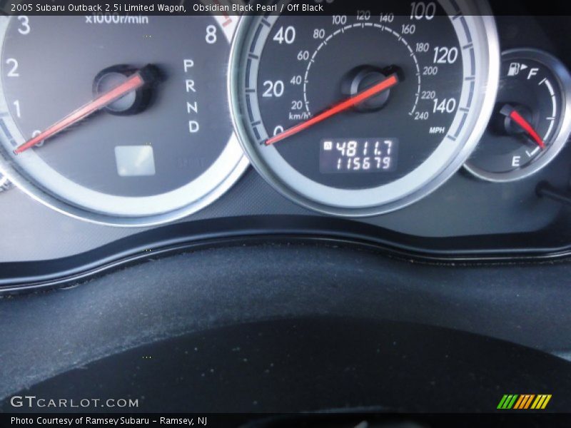 Obsidian Black Pearl / Off Black 2005 Subaru Outback 2.5i Limited Wagon